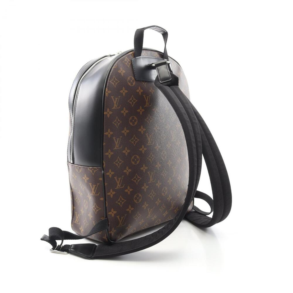 Louis Vuitton Josh Backpack canvas leather Monogram Macassar Brown Black